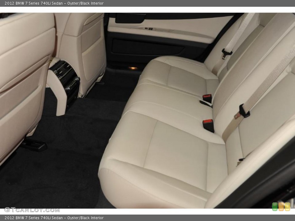 Oyster/Black Interior Photo for the 2012 BMW 7 Series 740Li Sedan #48330397