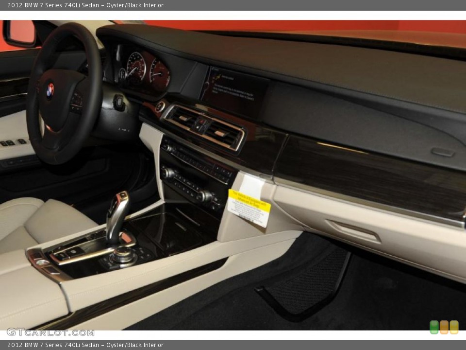 Oyster/Black Interior Dashboard for the 2012 BMW 7 Series 740Li Sedan #48330454