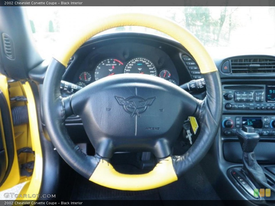 Black Interior Steering Wheel for the 2002 Chevrolet Corvette Coupe #48330589