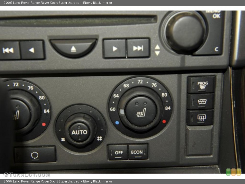 Ebony Black Interior Controls for the 2006 Land Rover Range Rover Sport Supercharged #48333193