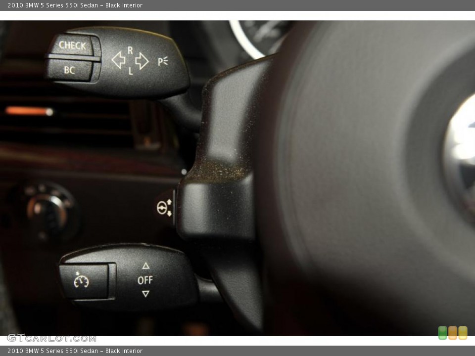 Black Interior Controls for the 2010 BMW 5 Series 550i Sedan #48334489