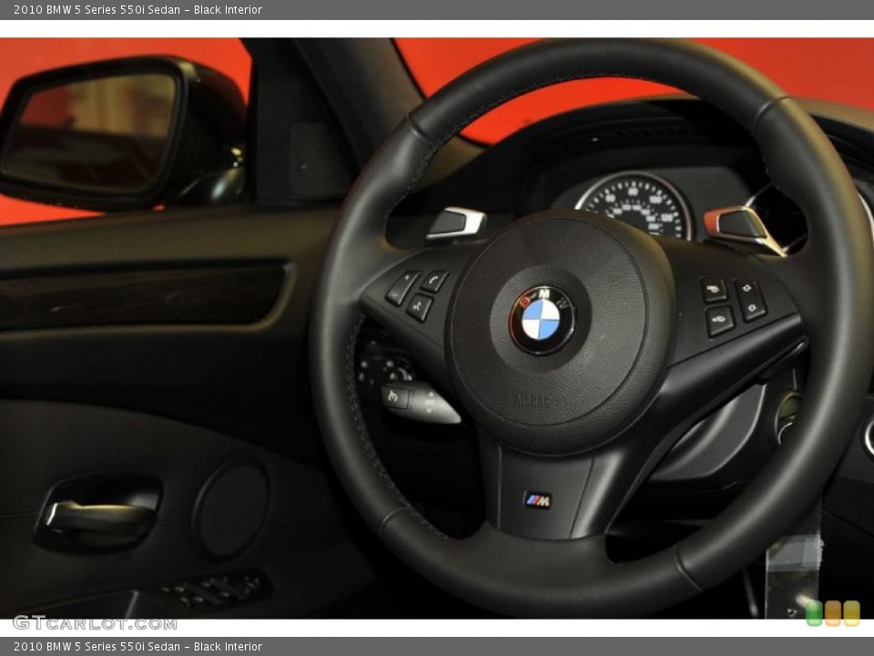 Black Interior Steering Wheel for the 2010 BMW 5 Series 550i Sedan #48334528