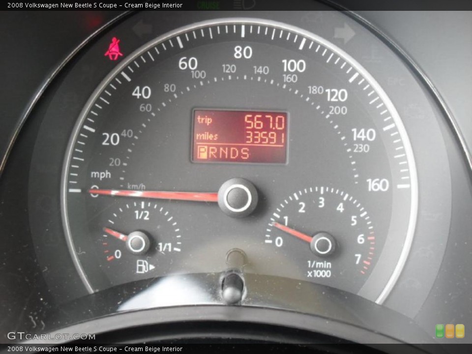 Cream Beige Interior Gauges for the 2008 Volkswagen New Beetle S Coupe #48338626