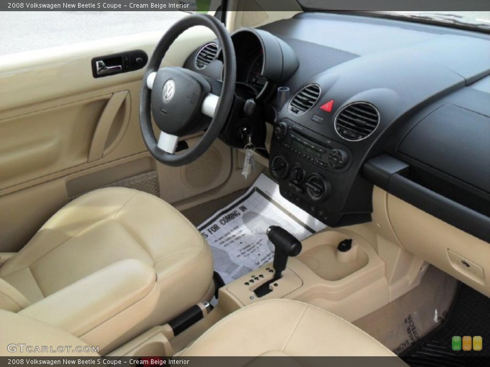 Cream Beige Interior Dashboard for the 2008 Volkswagen New Beetle S Coupe #48338698