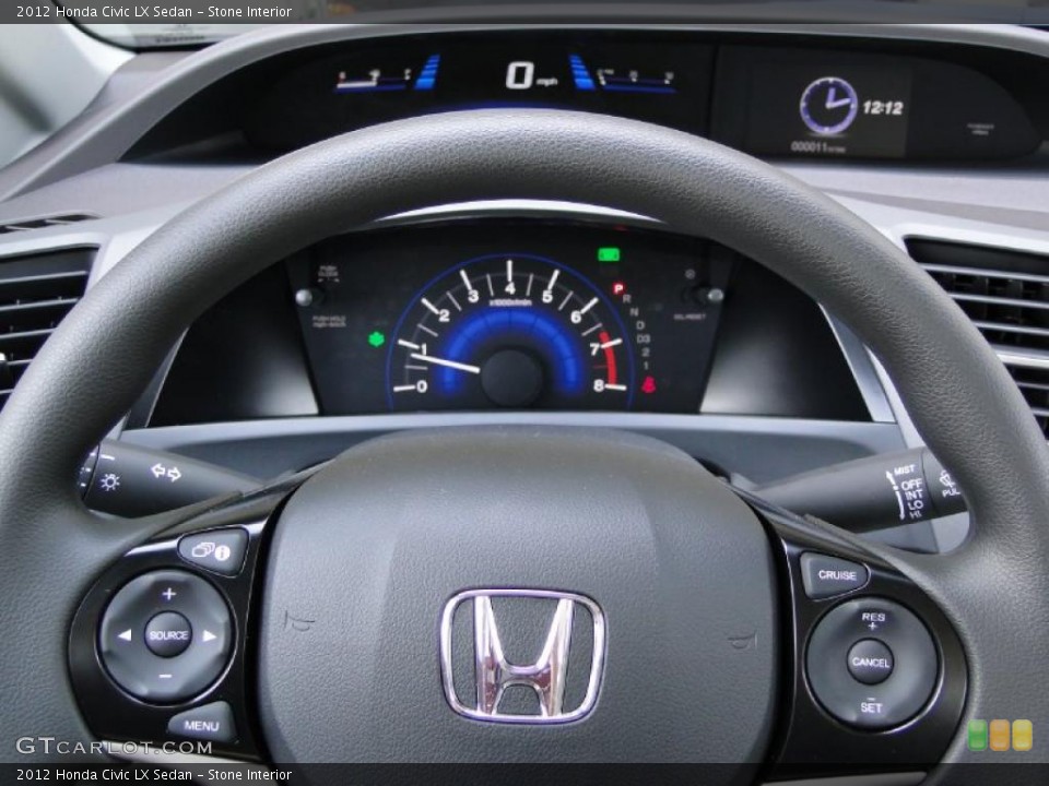 Stone Interior Controls for the 2012 Honda Civic LX Sedan #48340201