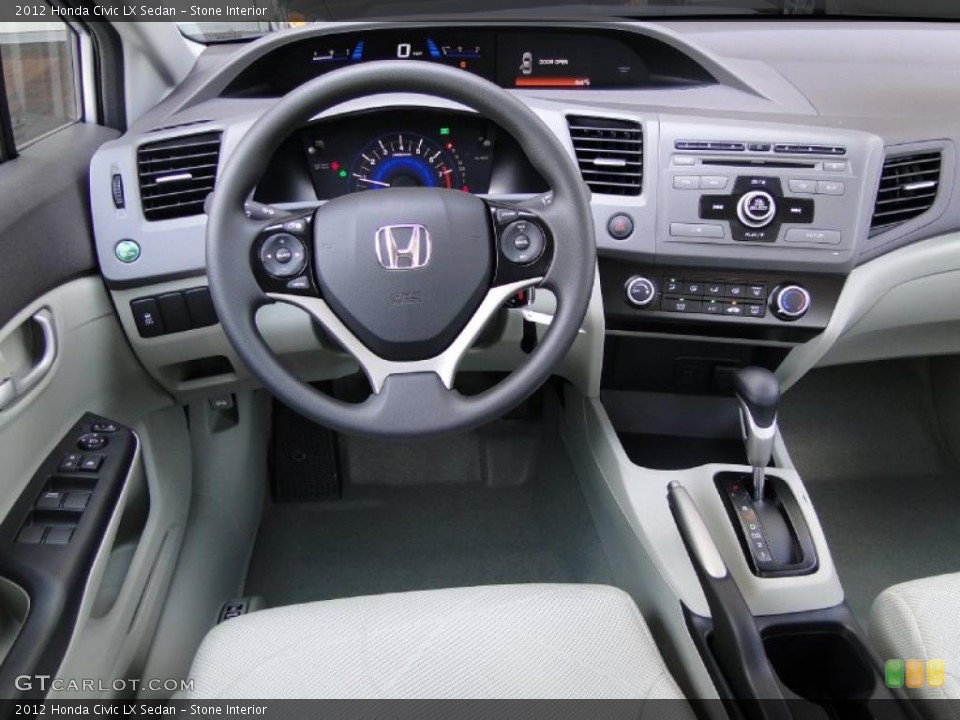 Stone Interior Dashboard for the 2012 Honda Civic LX Sedan #48340255