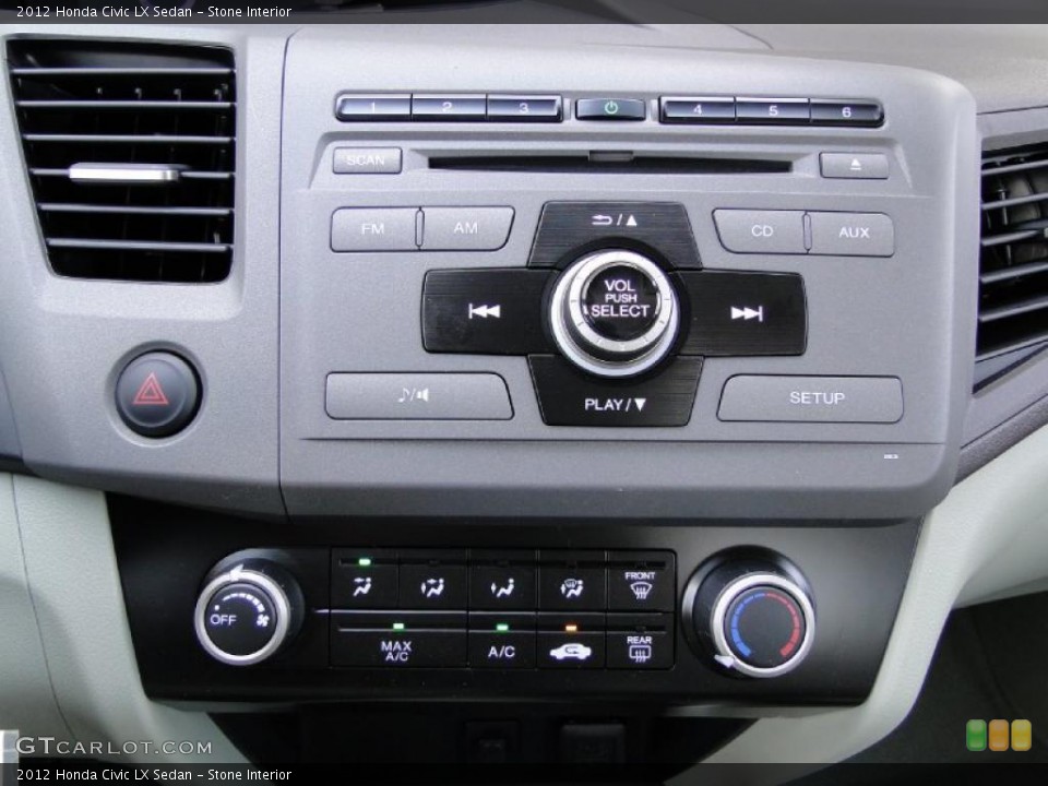 Stone Interior Controls for the 2012 Honda Civic LX Sedan #48340270