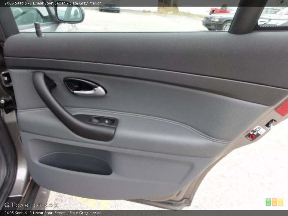 Slate Gray Interior Door Panel for the 2005 Saab 9-3 Linear Sport Sedan #48343156