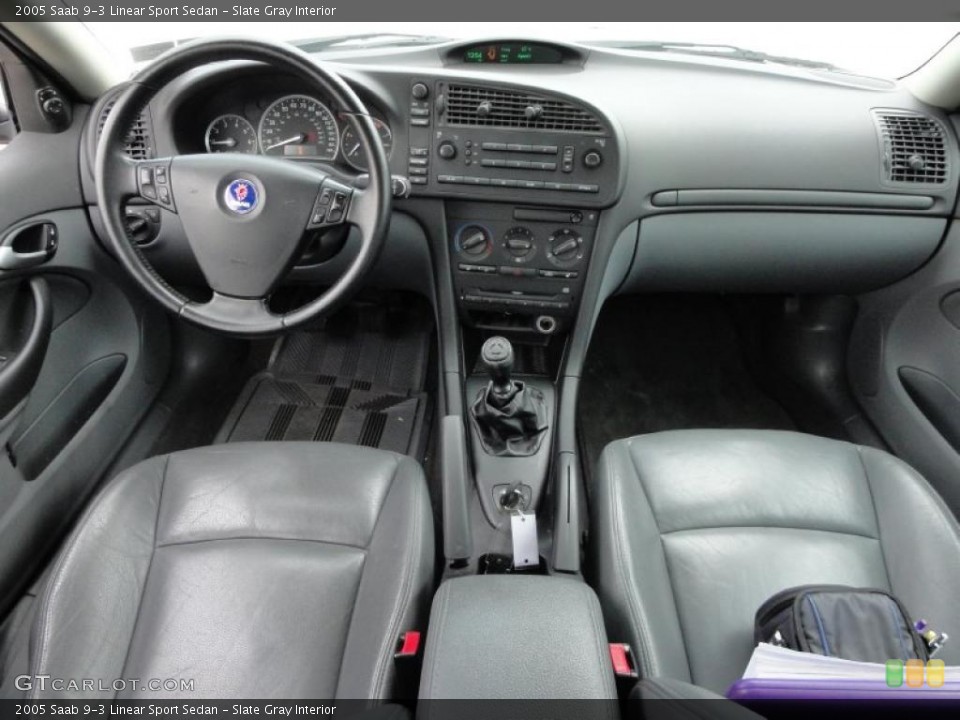 Slate Gray Interior Dashboard for the 2005 Saab 9-3 Linear Sport Sedan #48343204