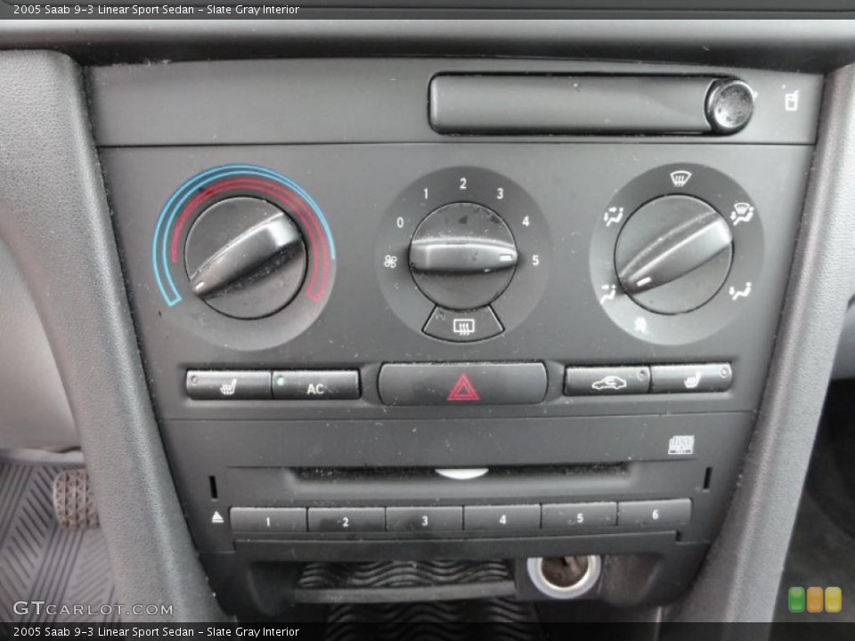 Slate Gray Interior Controls for the 2005 Saab 9-3 Linear Sport Sedan #48343408