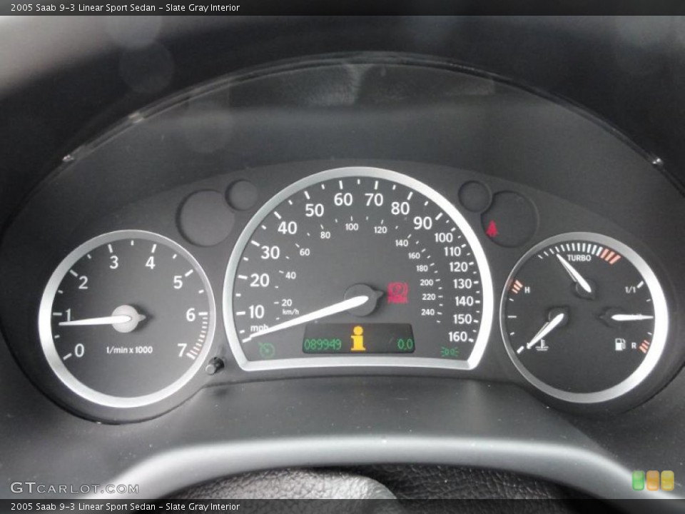 Slate Gray Interior Gauges for the 2005 Saab 9-3 Linear Sport Sedan #48343441
