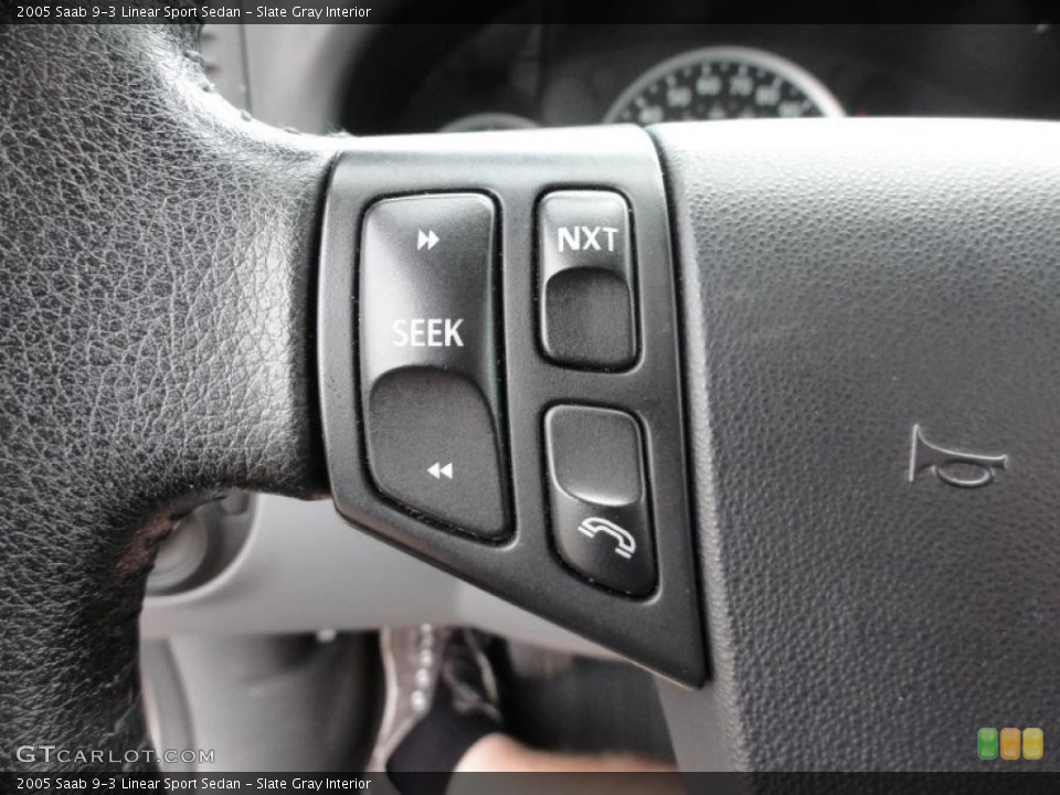Slate Gray Interior Controls for the 2005 Saab 9-3 Linear Sport Sedan #48343483