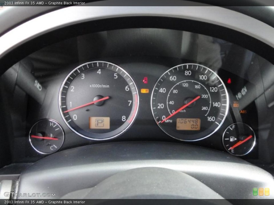 Graphite Black Interior Gauges for the 2003 Infiniti FX 35 AWD #48346718