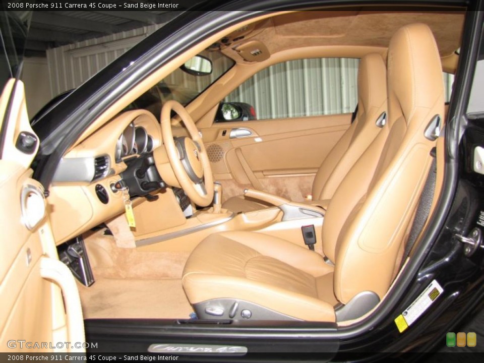 Sand Beige Interior Photo for the 2008 Porsche 911 Carrera 4S Coupe #48348871