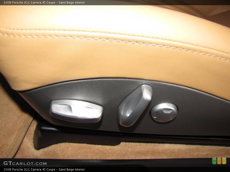 Sand Beige Interior Controls for the 2008 Porsche 911 Carrera 4S Coupe #48348889