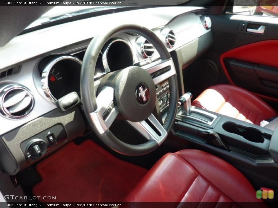 Red/Dark Charcoal Interior Prime Interior for the 2006 Ford Mustang GT Premium Coupe #48350836