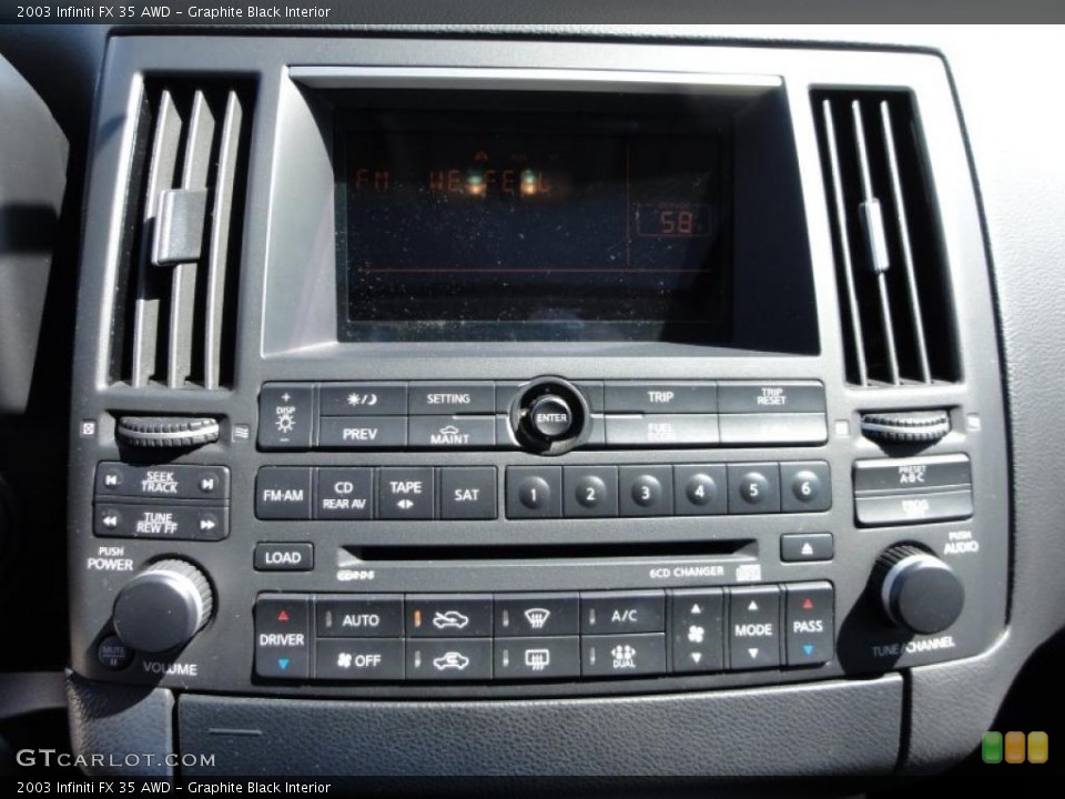 Graphite Black Interior Controls for the 2003 Infiniti FX 35 AWD #48352354