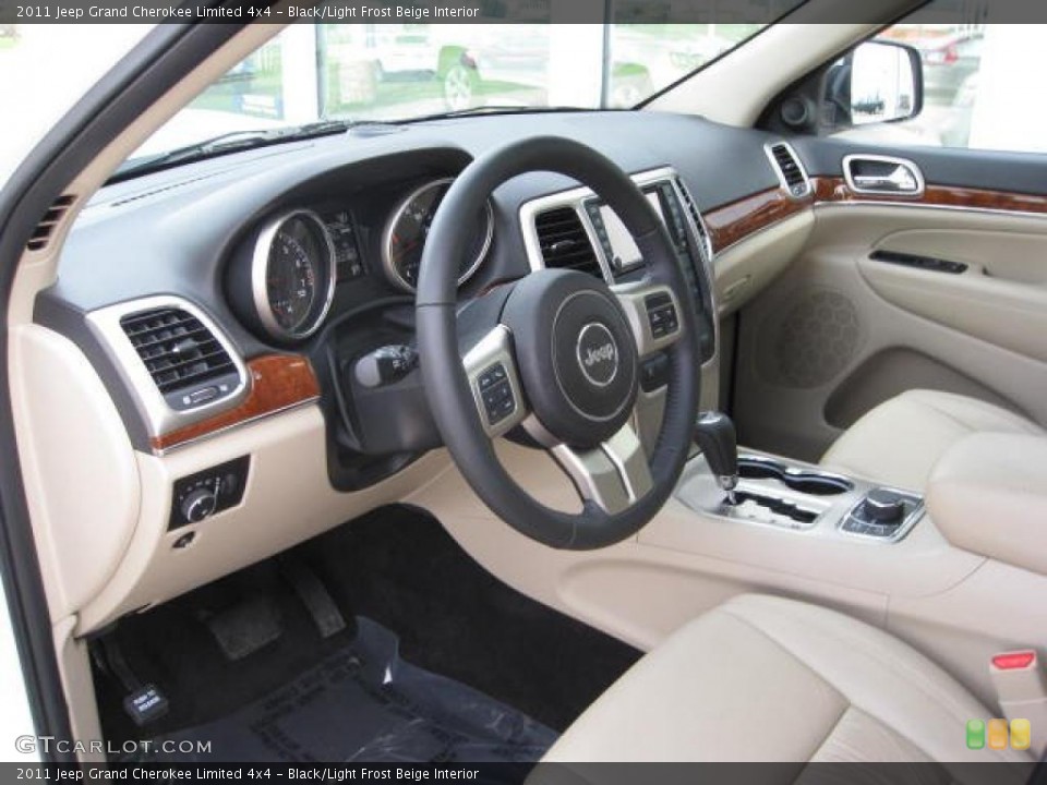 Black/Light Frost Beige Interior Prime Interior for the 2011 Jeep Grand Cherokee Limited 4x4 #48354592