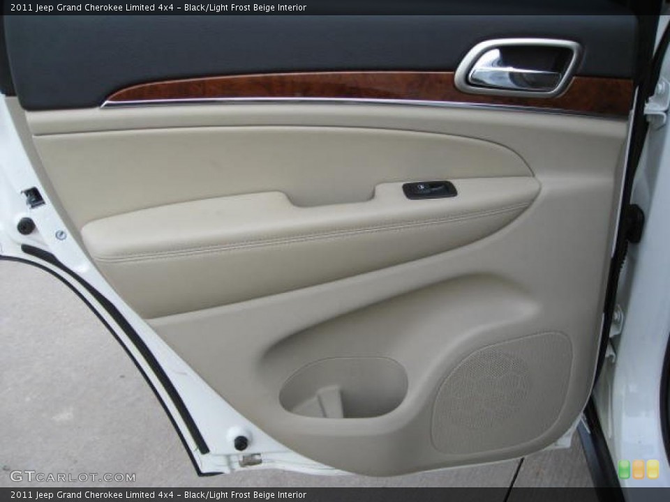 Black/Light Frost Beige Interior Door Panel for the 2011 Jeep Grand Cherokee Limited 4x4 #48354844