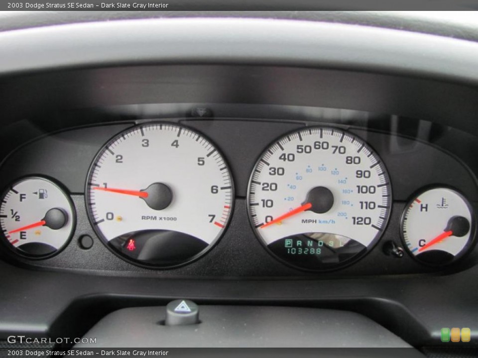 Dark Slate Gray Interior Gauges for the 2003 Dodge Stratus SE Sedan #48356020