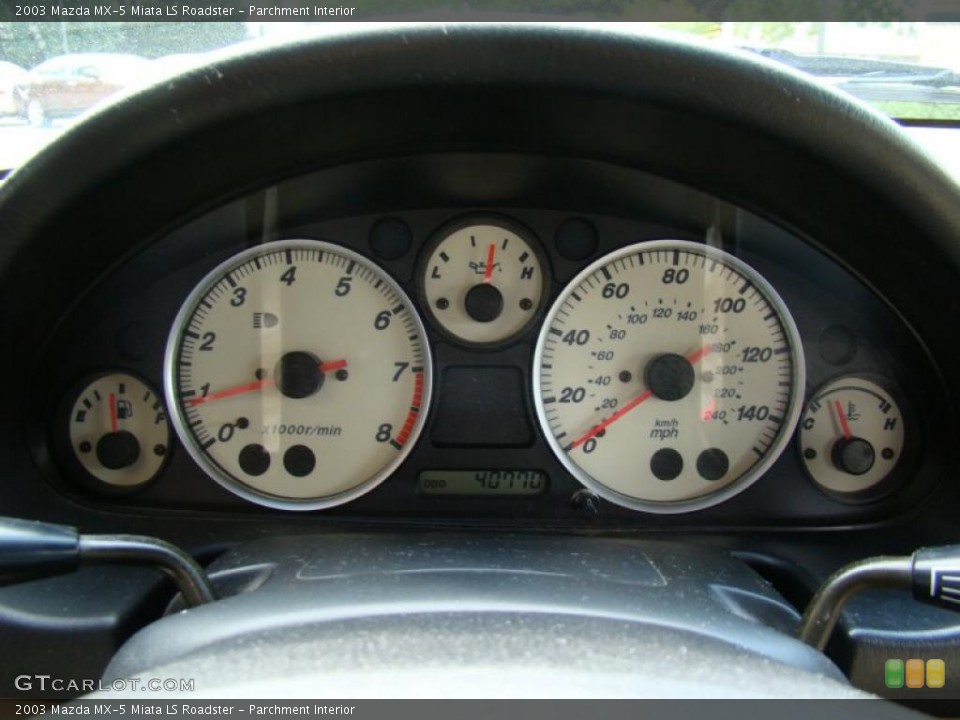 Parchment Interior Gauges for the 2003 Mazda MX-5 Miata LS Roadster #48356113