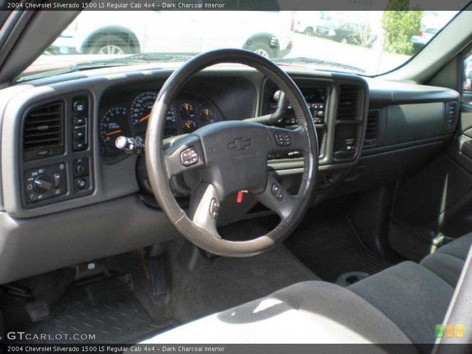 Dark Charcoal Interior Dashboard for the 2004 Chevrolet Silverado 1500 LS Regular Cab 4x4 #48357517