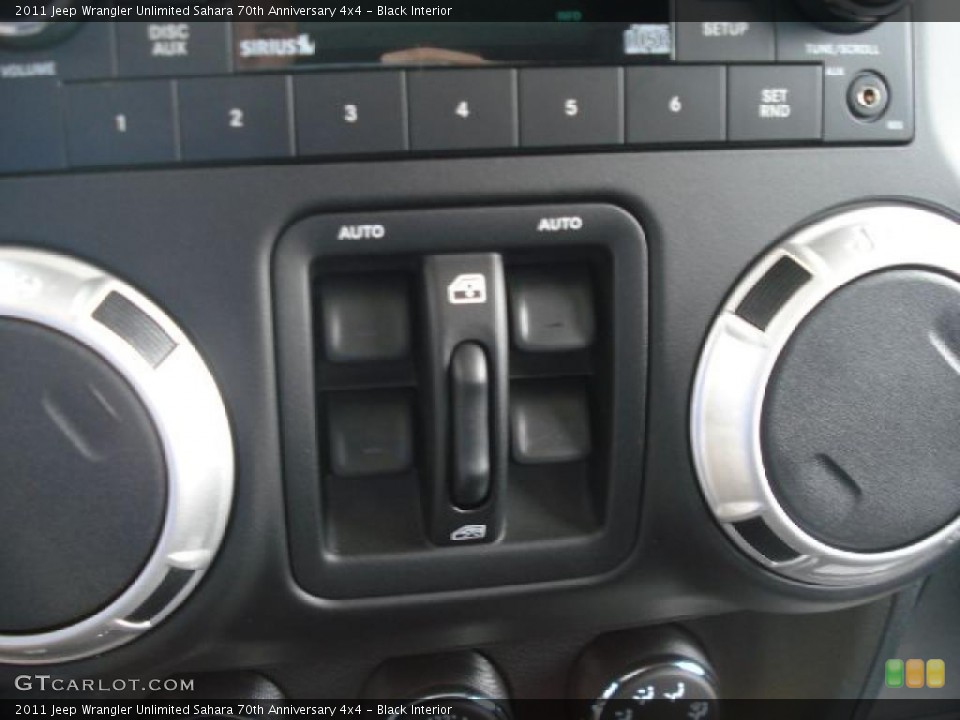 Black Interior Controls for the 2011 Jeep Wrangler Unlimited Sahara 70th Anniversary 4x4 #48360118
