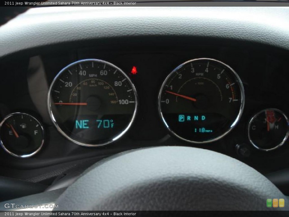 Black Interior Gauges for the 2011 Jeep Wrangler Unlimited Sahara 70th Anniversary 4x4 #48360148