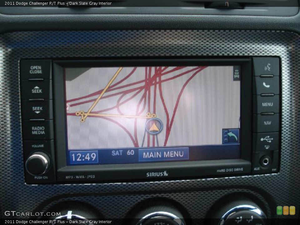 Dark Slate Gray Interior Navigation for the 2011 Dodge Challenger R/T Plus #48360286