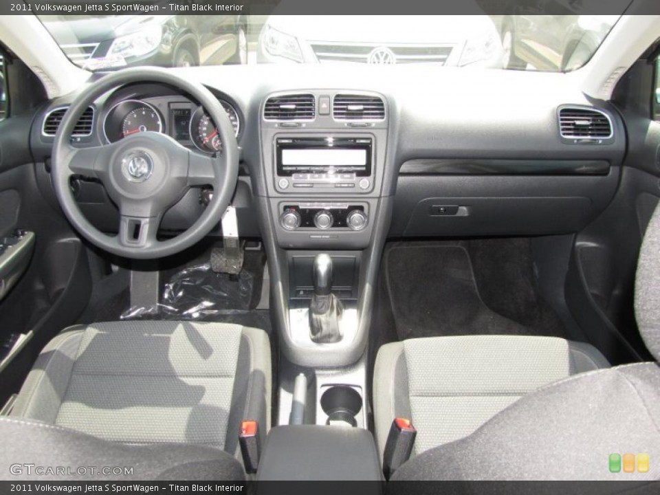 Titan Black Interior Dashboard for the 2011 Volkswagen Jetta S SportWagen #48361768