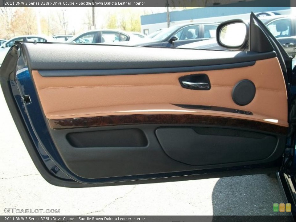 Saddle Brown Dakota Leather Interior Door Panel for the 2011 BMW 3 Series 328i xDrive Coupe #48364718