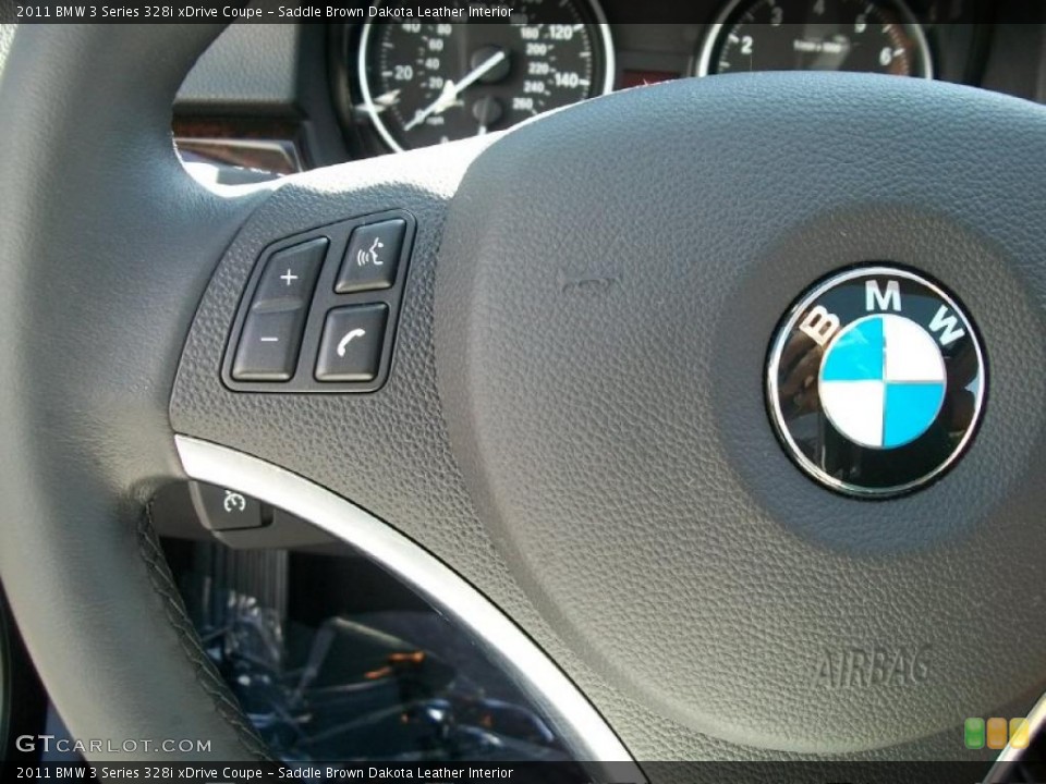 Saddle Brown Dakota Leather Interior Controls for the 2011 BMW 3 Series 328i xDrive Coupe #48364837