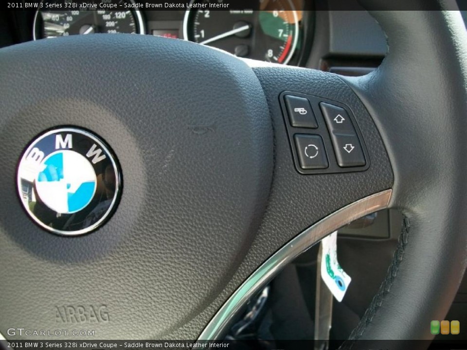 Saddle Brown Dakota Leather Interior Controls for the 2011 BMW 3 Series 328i xDrive Coupe #48364852