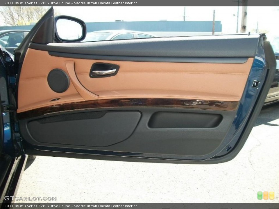 Saddle Brown Dakota Leather Interior Door Panel for the 2011 BMW 3 Series 328i xDrive Coupe #48364963
