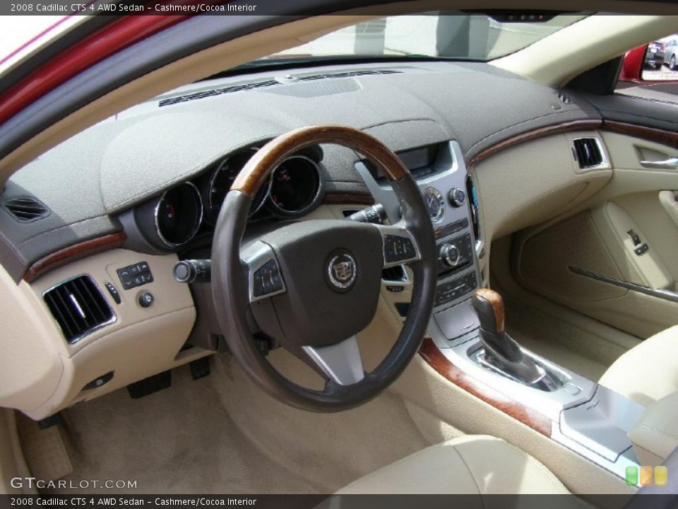 Cashmere/Cocoa Interior Dashboard for the 2008 Cadillac CTS 4 AWD Sedan #48366487