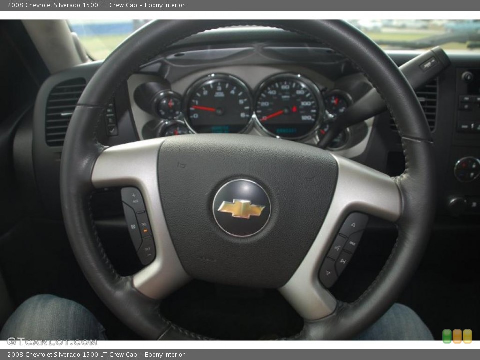 Ebony Interior Steering Wheel for the 2008 Chevrolet Silverado 1500 LT Crew Cab #48367105