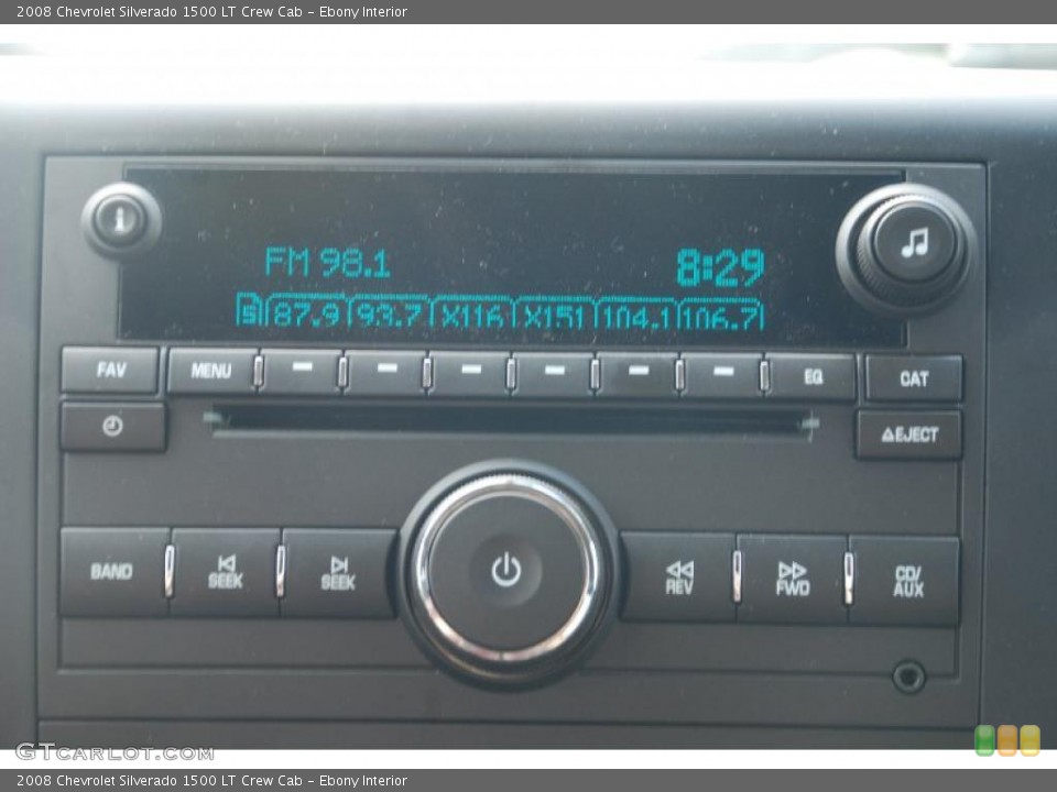Ebony Interior Controls for the 2008 Chevrolet Silverado 1500 LT Crew Cab #48367177