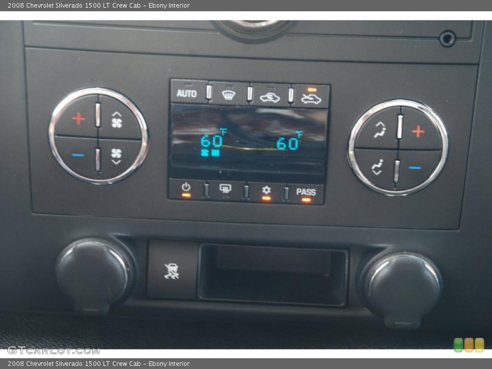 Ebony Interior Controls for the 2008 Chevrolet Silverado 1500 LT Crew Cab #48367189