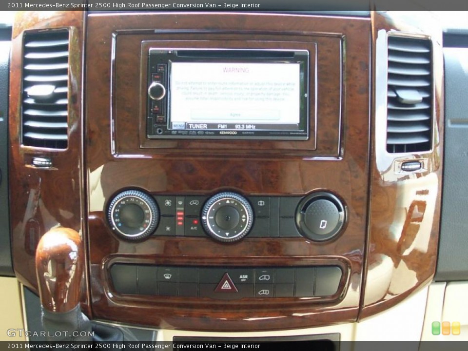 Beige Interior Controls for the 2011 Mercedes-Benz Sprinter 2500 High Roof Passenger Conversion Van #48368101