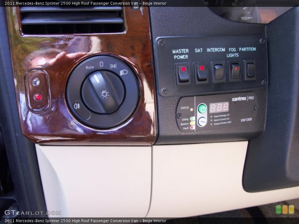 Beige Interior Controls for the 2011 Mercedes-Benz Sprinter 2500 High Roof Passenger Conversion Van #48368203