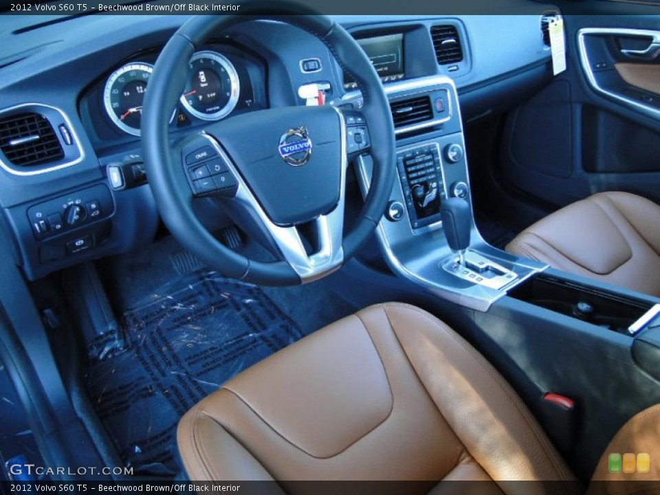 Beechwood Brown/Off Black 2012 Volvo S60 Interiors