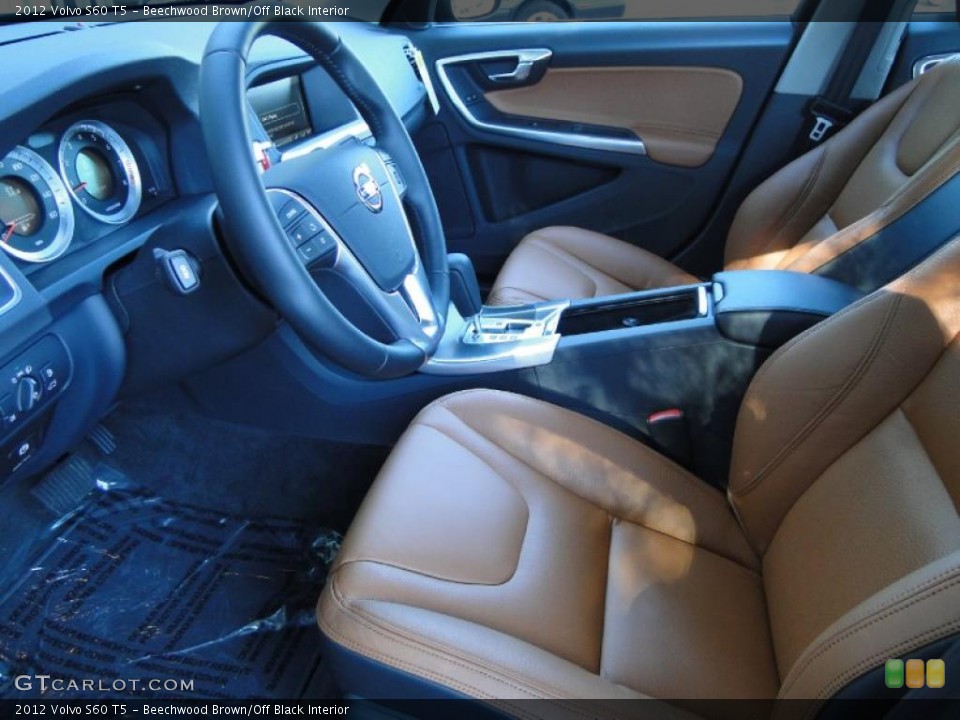 Beechwood Brown/Off Black Interior Photo for the 2012 Volvo S60 T5 #48368686