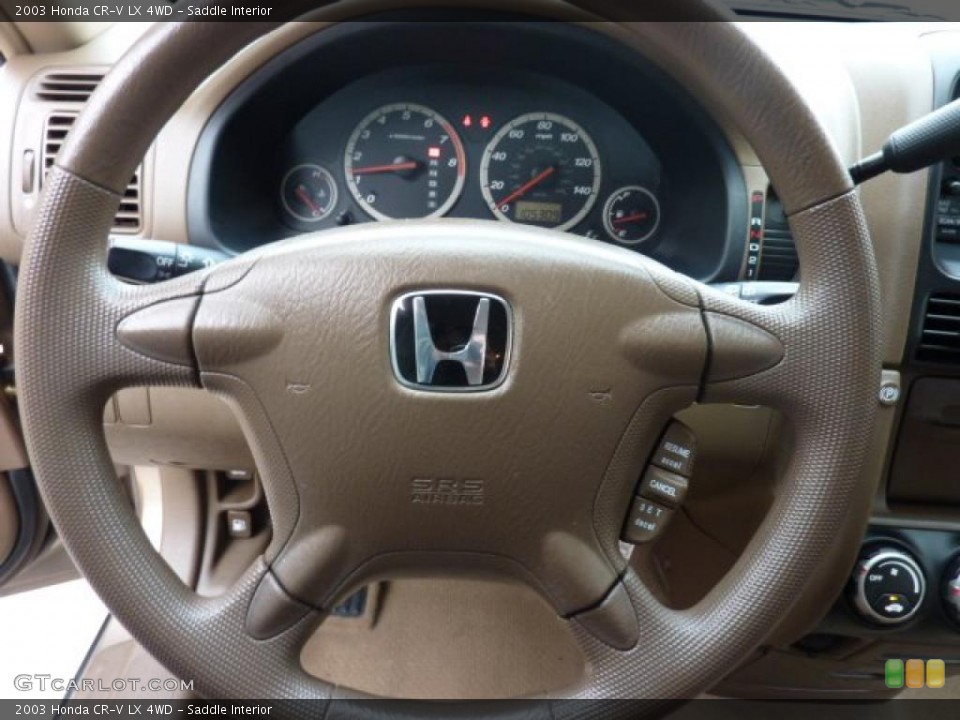 Saddle Interior Steering Wheel for the 2003 Honda CR-V LX 4WD #48373336
