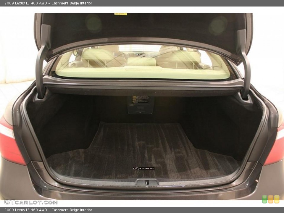 Cashmere Beige Interior Trunk for the 2009 Lexus LS 460 AWD #48374267