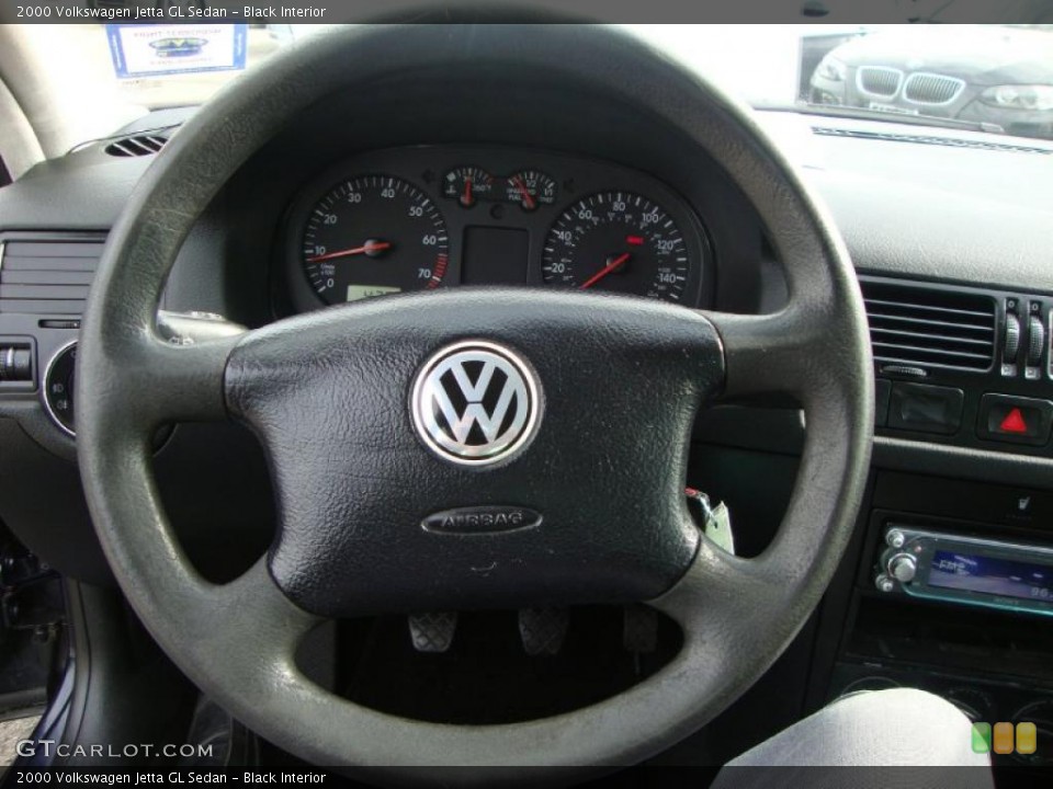 Black Interior Steering Wheel for the 2000 Volkswagen Jetta GL Sedan #48375647