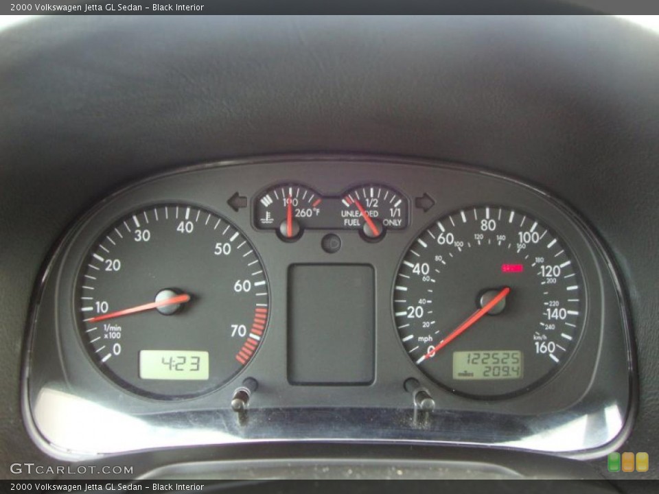 Black Interior Gauges for the 2000 Volkswagen Jetta GL Sedan #48375809