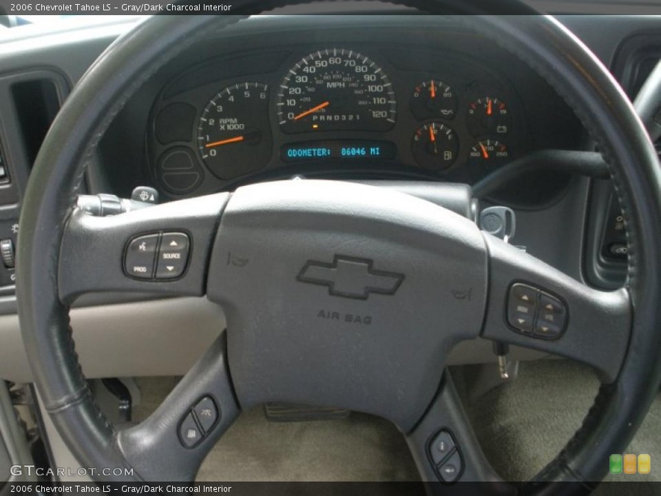 Gray/Dark Charcoal Interior Steering Wheel for the 2006 Chevrolet Tahoe LS #48376742