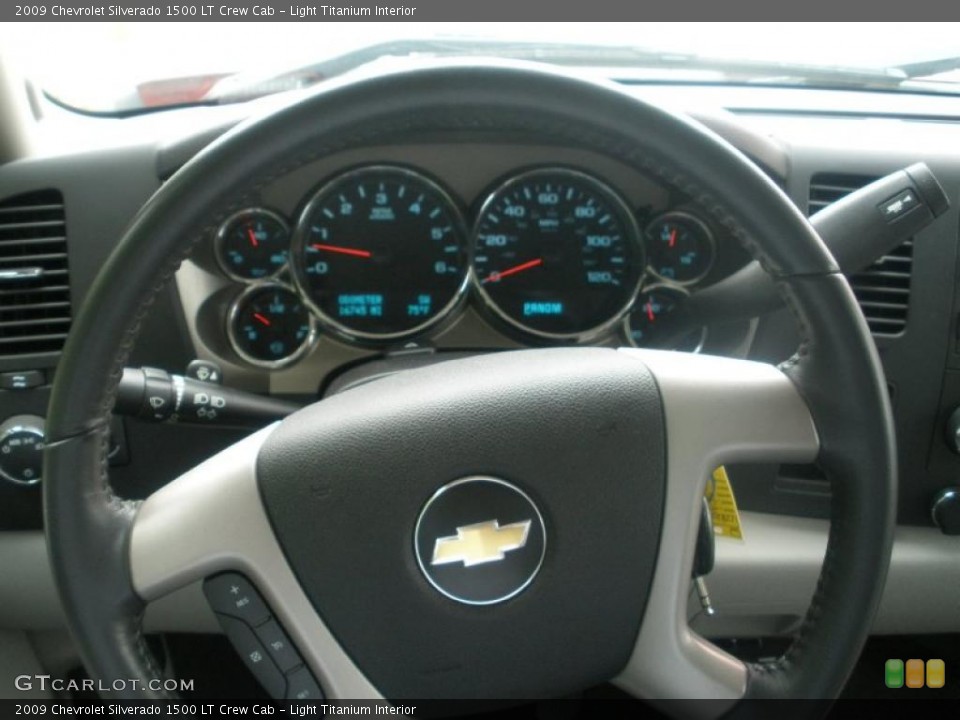 Light Titanium Interior Steering Wheel for the 2009 Chevrolet Silverado 1500 LT Crew Cab #48377126