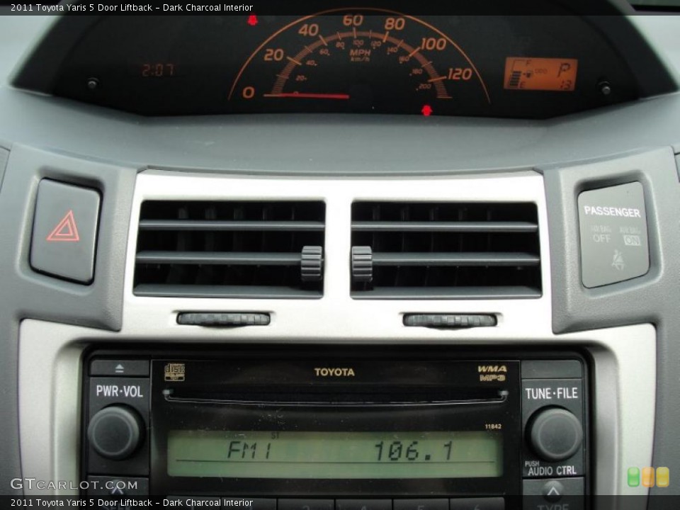 Dark Charcoal Interior Controls for the 2011 Toyota Yaris 5 Door Liftback #48380075