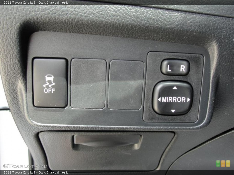 Dark Charcoal Interior Controls for the 2011 Toyota Corolla S #48380786